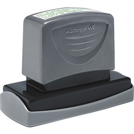 Xstamper VX Pre-inked Address Stamp - Custom Message Stamp - 0.87" Impression Width x 2.75" Impression Length - 1 Each