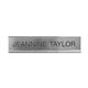 Xstamper Standard Aluminum Desk Sign - 1 Each - 10" Width x 2" Height - Aluminum - Silver