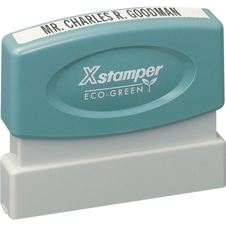 Xstamper Custom Single Line Pre-inked Stamp - Custom Message Stamp - 0.12" Impression Width x 2.37" Impression Length - 50000 Im