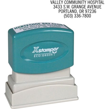 Xstamper Custom Return Address Pre-inked Stamp - Custom Message Stamp - 0.50" Impression Width x 1.62" Impression Length - 50000