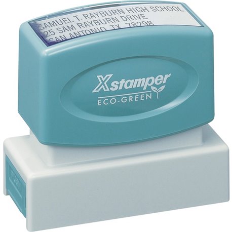 Xstamper Custom Business Address Stamp - Custom Message Stamp - 0.62" Impression Width x 2.44" Impression Length - 50000 Impress