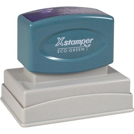 Xstamper Large Custom Endorsement Stamp - Custom Message Stamp - 1.50" Impression Width x 2.50" Impression Length - 50000 Impres