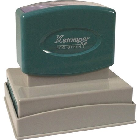 Xstamper Pre-inked Message Stamp - Custom Message Stamp - 1.94" Impression Width x 2.94" Impression Length - 50000 Impression(s)