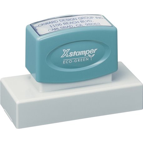 Xstamper Xtra Large Custom Stamp - Custom Message Stamp - 1.19" Impression Width x 3.12" Impression Length - 50000 Impression(s)