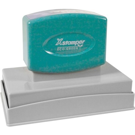 Xstamper Pre-inked Personalized Custom Stamp - Message Stamp - 1.57" Impression Width x 3.94" Impression Length - 50000 Impressi