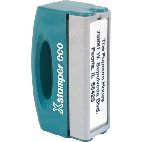 Xstamper Pocket Stamp/Notary Address Stamp - Custom Message Stamp - 0.50" Impression Width x 2" Impression Length - 50000 Impres