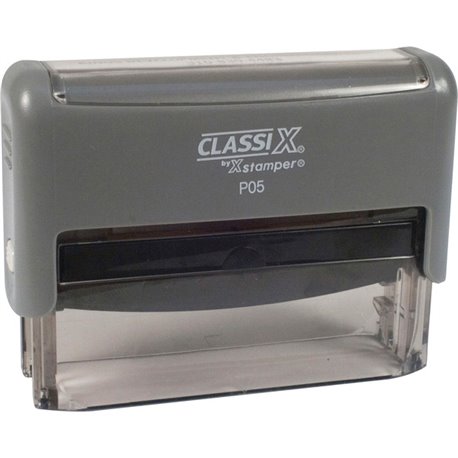 Xstamper Classix Custom Address Stamps - Custom Message Stamp - 0.31" Impression Width x 2.75" Impression LengthPlastic, Rubber 