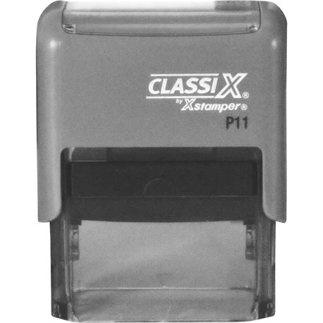 Xstamper Classix Custom Address Stamps - Custom Message Stamp - 0.50" Impression Width x 1.50" Impression LengthPlastic, Rubber 