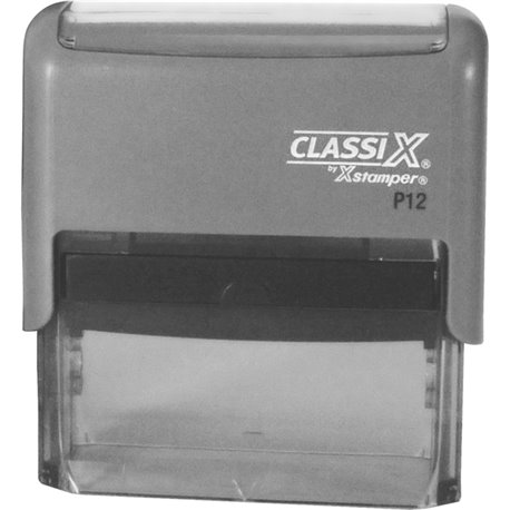 Xstamper Classix Custom Address Stamps - Custom Message Stamp - 0.75" Impression Width x 2.37" Impression LengthPlastic, Rubber 