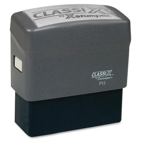 Xstamper Classix Custom Address Stamps - Custom Message Stamp - 1" Impression Width x 2.50" Impression LengthPlastic, Rubber - 1