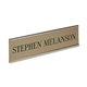 Xstamper Framed Standard Aluminum Wall Sign - 1 Each - 8" Width x 2" Height - Wall Mountable - Indoor - Aluminum - Gold