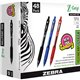 Zebra Pen Z-Grip Retractable Ballpoint Pens - Medium Pen Point - 1 mm Pen Point Size - Retractable - Assorted - Clear Plastic Ba