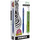 Zebra Z-Grip Retractable Ballpoint Pens - Medium Pen Point - 1 mm Pen Point Size - Retractable - Blue - Clear, Blue Barrel - Nic