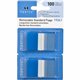 Sparco Removable Standard Flags in Dispenser - 100 x Blue - 1 3/4" x 1" - Rectangle - Blue - See-through, Self-adhesive, Removab