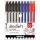 Zebra Pen Doodler'z Gel Stick Pens - 1 mm Pen Point Size - Blue Water Based Ink - Plastic Barrel - 10 / Pack