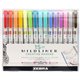 Zebra Pen Mildliner Double-ended Assorted Highlighter Set 15PK - Fine Marker Point - Chisel, Bullet Marker Point Style - Assorte