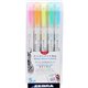 Zebra Pen Mildliner Brush Double-ended Creative Marker Fluorescent Pack - Fine Marker Point - Brush Marker Point Style - Fluores