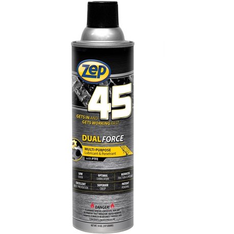 Zep 45 Dual-Force Lubricant/Penetrant - 14 fl oz - Corrosion Resistant - 1 Each