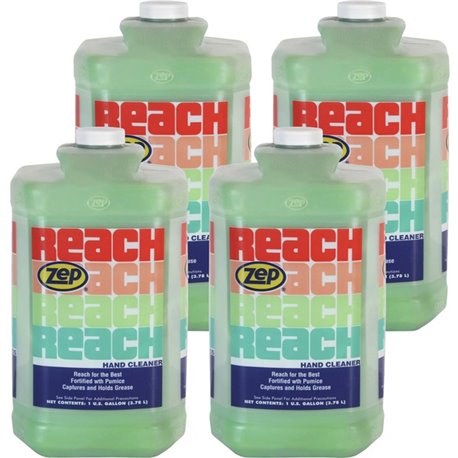 Zep Reach Hand Cleaner - Almond ScentFor - 1 gal (3.8 L) - Resin Remover, Resin Remover, Ink Remover, Tar Remover, Adhesive Remo