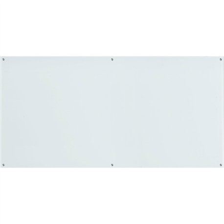 Lorell Premium Glass Dry-Erase Board - 96" (8 ft) Width x 48" (4 ft) Height - White Glass Surface - Rectangle - 1 Each