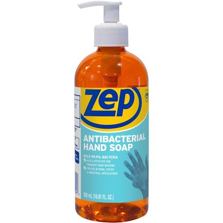 Zep Antimicrobial Hand Soap - Fresh Clean ScentFor - 16.9 fl oz (500 mL) - Kill Germs, Bacteria Remover, Soil Remover - Hand - A