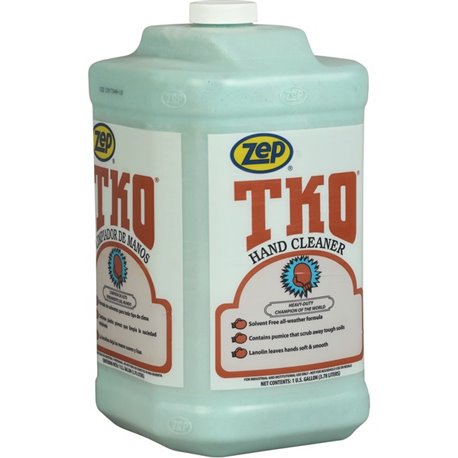 Zep TKO Hand Cleaner - Lemon Lime ScentFor - 1 gal (3.8 L) - Dirt Remover, Grime Remover, Grease Remover - Hand - Blue, Opaque -