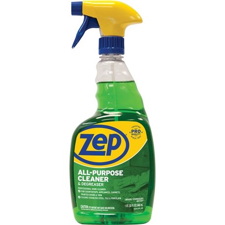 Zep All-purpose Cleaner/Degreaser - For Tile, Porcelain, Stainless Steel - Ready-To-Use - 32 fl oz (1 quart)Bottle - 1 Each - Gr