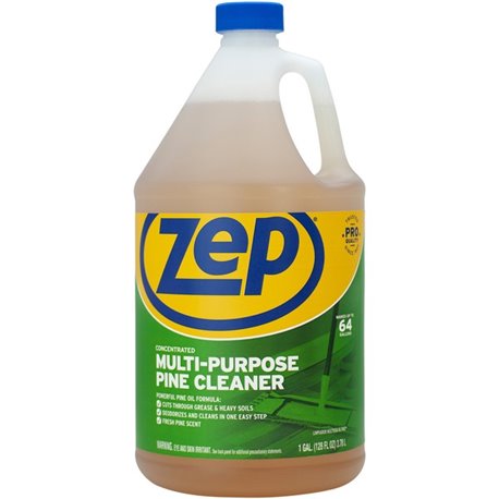 Zep Multipurpose Pine Cleaner - For Fiberglass, Porcelain, Stainless Steel, Tile, Bathroom, Floor, Kitchen - Concentrate - 128 f