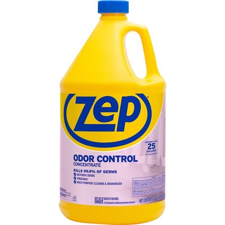 Zep Odor Control Concentrate - Concentrate - 128 fl oz (4 quart) - Fresh, Lemon ScentBottle - 1 Each - Deodorize, Disinfectant, 