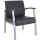 Lorell Mid-Back Healthcare Guest Chair - Vinyl Seat - Vinyl Back - Powder Coated Silver Steel Frame - Mid Back - Four-legged Bas