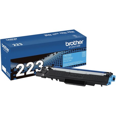 Brother Genuine TN-223C Standard Yield Cyan Toner Cartridge - 1300 Pages