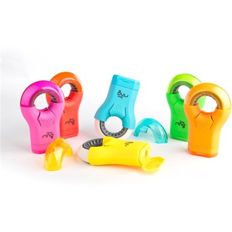 Serve Ring Eraser & Sharpener - Plastic - Multicolor - 1 Each