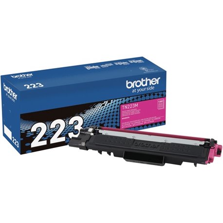 Brother Genuine TN-223M Standard Yield Magenta Toner Cartridge - 1300 Pages