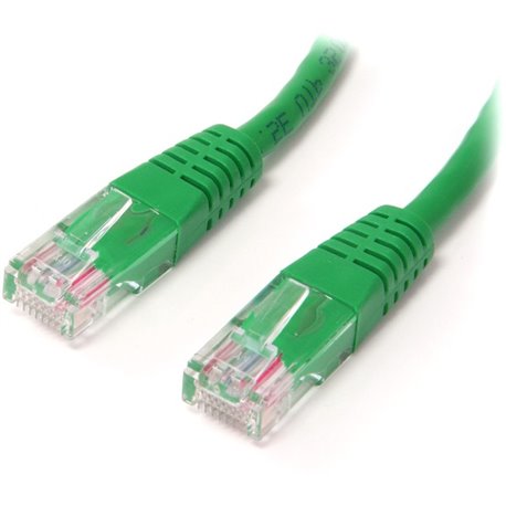 StarTech.com 10 ft Green Molded Cat5e UTP Patch Cable - Make Fast Ethernet network connections using this high quality Cat5e Cab