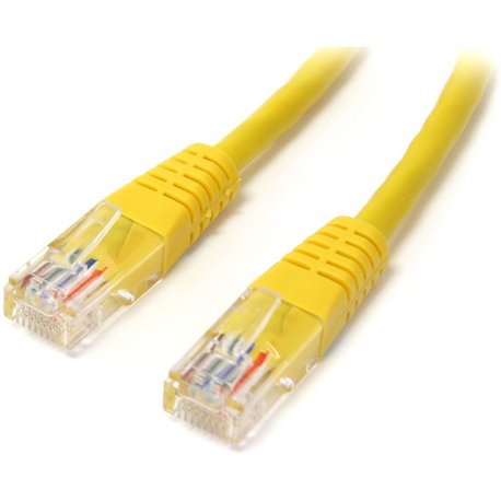 StarTech.com 10 ft Yellow Molded Cat5e UTP Patch Cable - Make Fast Ethernet network connections using this high quality Cat5e Ca