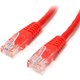 StarTech.com 15 ft Red Molded Cat5e UTP Patch Cable - Make Fast Ethernet network connections using this high quality Cat5e Cable