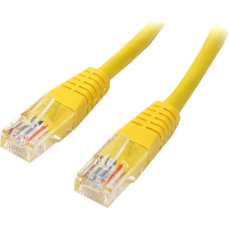 StarTech.com 15 ft Yellow Molded Cat5e UTP Patch Cable - Make Fast Ethernet network connections using this high quality Cat5e Ca