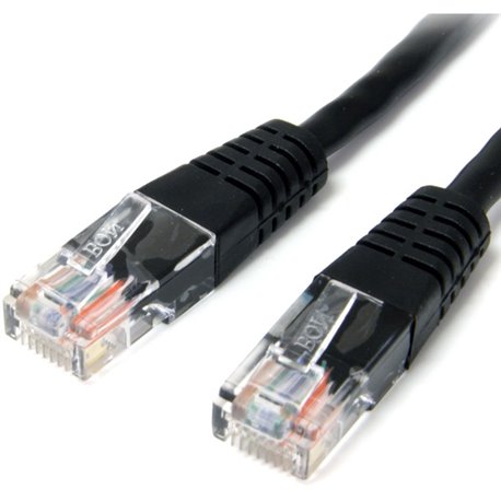 StarTech.com 6 ft Black Molded Cat5e UTP Patch Cable - Make Fast Ethernet network connections using this high quality Cat5e Cabl