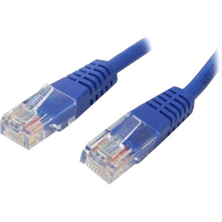 StarTech.com 8 ft Blue Molded Cat5e UTP Patch Cable - Make Fast Ethernet network connections using this high quality Cat5e Cable