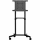 StarTech.com Mobile TV Cart, Portable Rolling TV Stand, 37-70 inch VESA Display Mount (154lb/70kg), Shelf & Storage, Rotate/Tilt