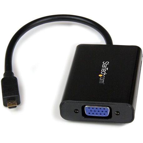 StarTech.com Micro HDMI� to VGA Adapter Converter with Audio for Smartphones / Ultrabooks / Tablets - 1920x1080 - Convert a Micr