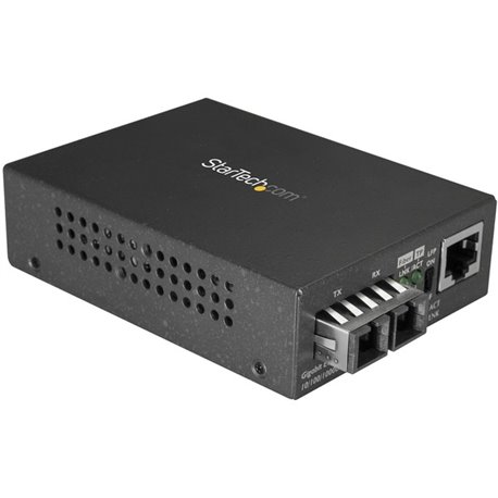 StarTech.com Multimode SC Fiber Ethernet Media Converter - 1000BASE-SX Gigabit Fiber Optic to Copper Bridge - 10/100/1000 Networ