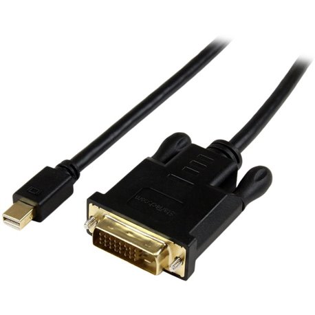 StarTech.com 3ft Mini DisplayPort to DVI Cable, Active Mini DP to DVI-D Adapter/Converter Cable, 1080p Video, mDP to DVI Monitor