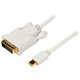 StarTech.com 3 ft Mini DisplayPort to DVI Adapter Converter Cable - Mini DP to DVI 1920x1200 - White - Connect a DVI display to 