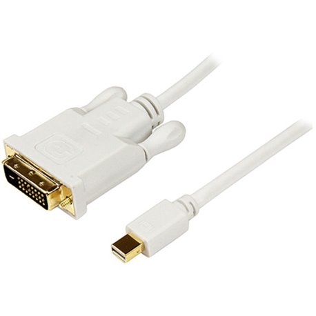 StarTech.com 3 ft Mini DisplayPort to DVI Adapter Converter Cable - Mini DP to DVI 1920x1200 - White - Connect a DVI display to 