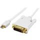 StarTech.com 3 ft Mini DisplayPort to DVI Active Adapter Converter Cable - mDP to DVI 1920x1200 - White - Eliminate excess cable