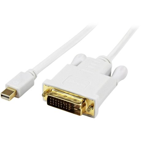 StarTech.com 3 ft Mini DisplayPort to DVI Active Adapter Converter Cable - mDP to DVI 1920x1200 - White - Eliminate excess cable