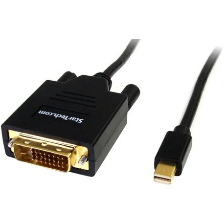 StarTech.com 6ft Mini DisplayPort to DVI Cable, Mini DP to DVI-D Adapter/Converter Cable, 1080p Video, mDP 1.2 to DVI Monitor/Di