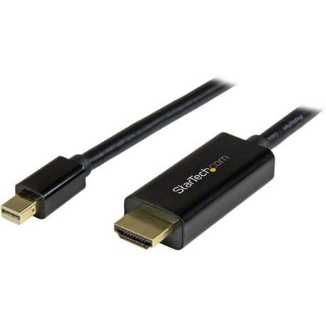 StarTech.com 3ft (1m) Mini DisplayPort to HDMI Cable, 4K 30Hz Video, Mini DP to HDMI Adapter/Converter Cable, mDP to HDMI Monito