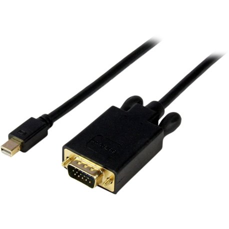 StarTech.com 15 ft Mini DisplayPort to VGA Adapter Converter Cable - mDP to VGA 1920x1200 - Black - Connect a Mini DisplayPort-e